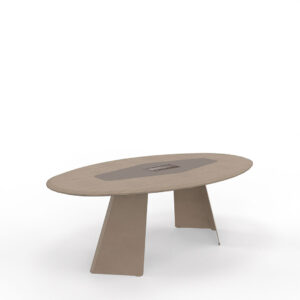 Table de réunion ovale CLASSY avec insert 3D foil