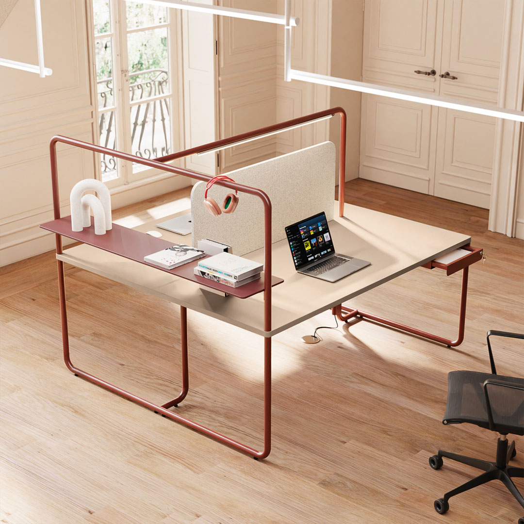 Bureau bench 2 personnes design SKYLINE