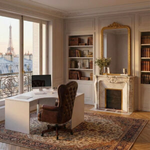 Bureau plan compact pieds panneaux AIR