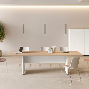 Table de réunion rectangulaire pieds panneaux AIR